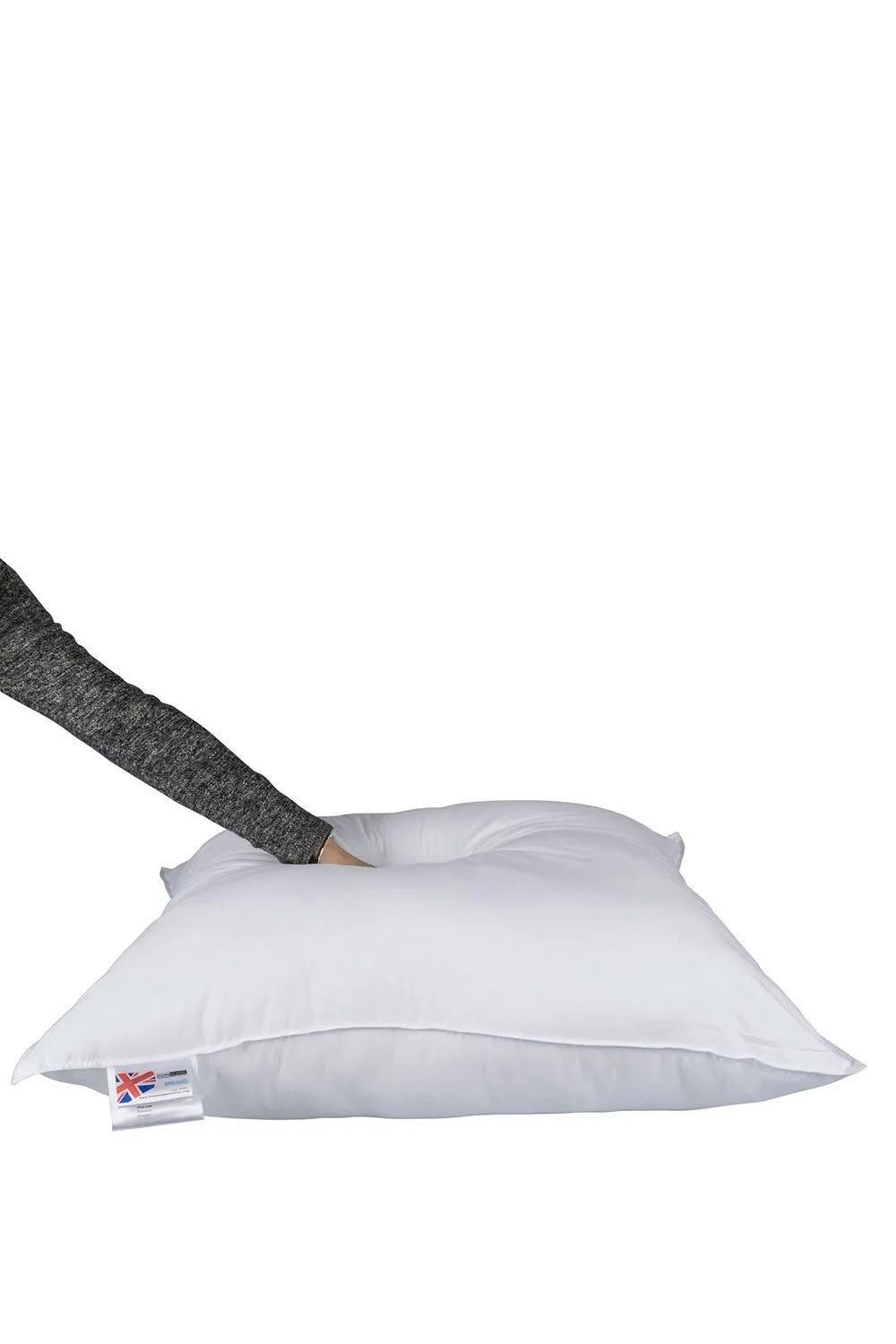 Homescapes Goose Feather & Down Euro Continental Square Pillow - 80cm x 80cm in White 3