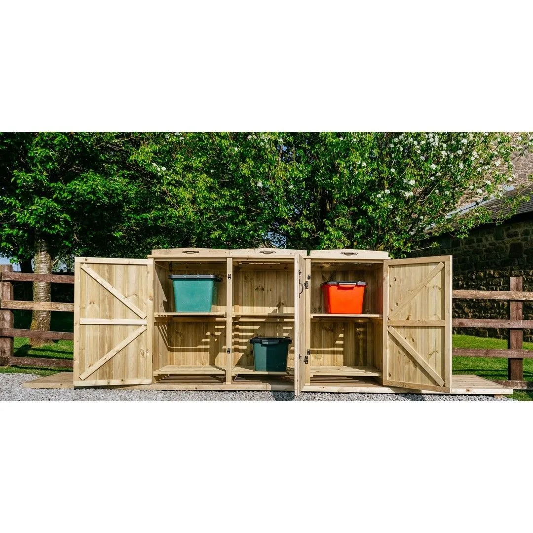 Buttercup Farm Chatburn 6 Box Store - Timber - Fits 6 x Boxes in Brown
