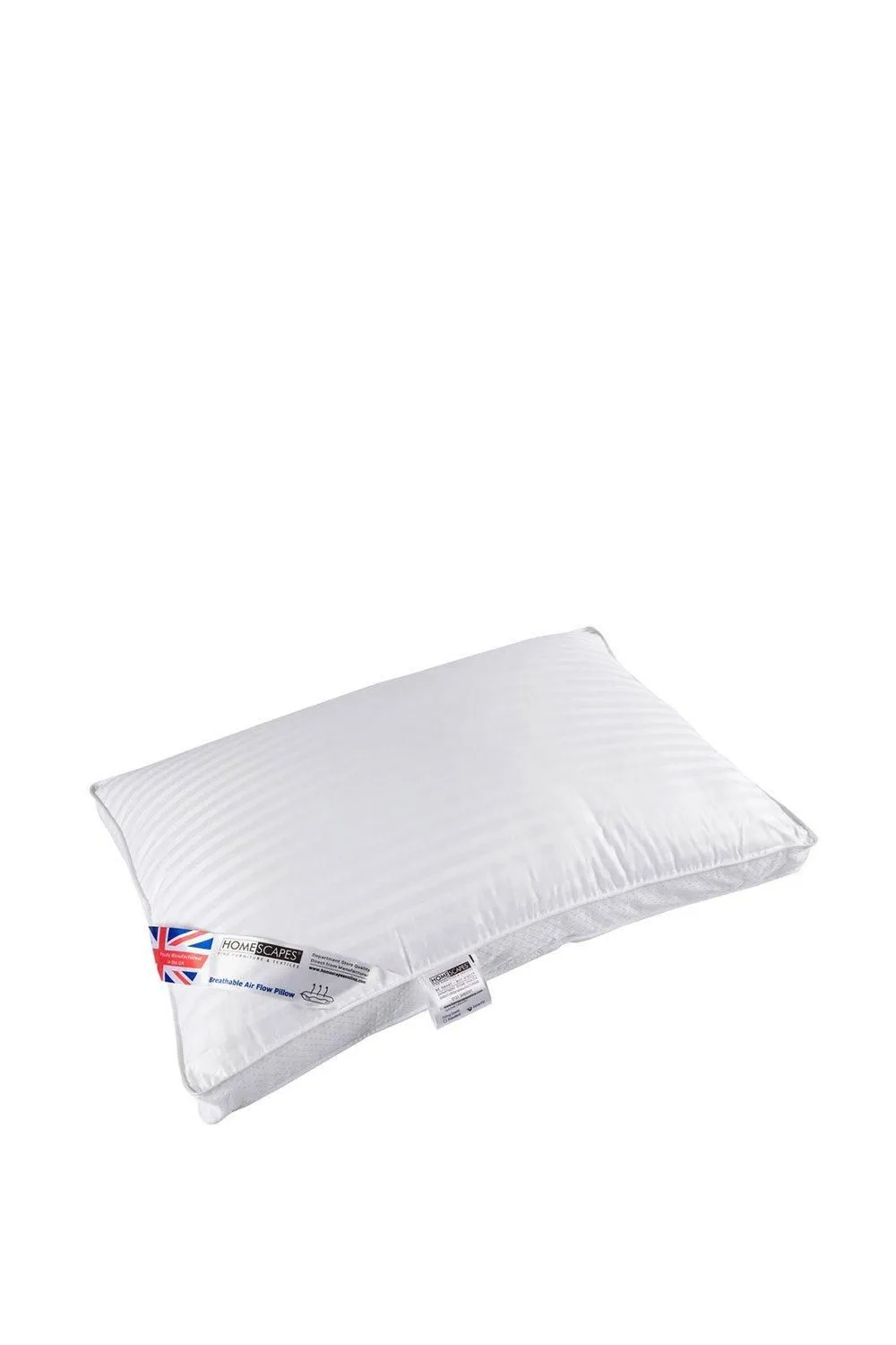 Homescapes Air Flow Pillow Super Microfibre, 48 x 74 cm in White