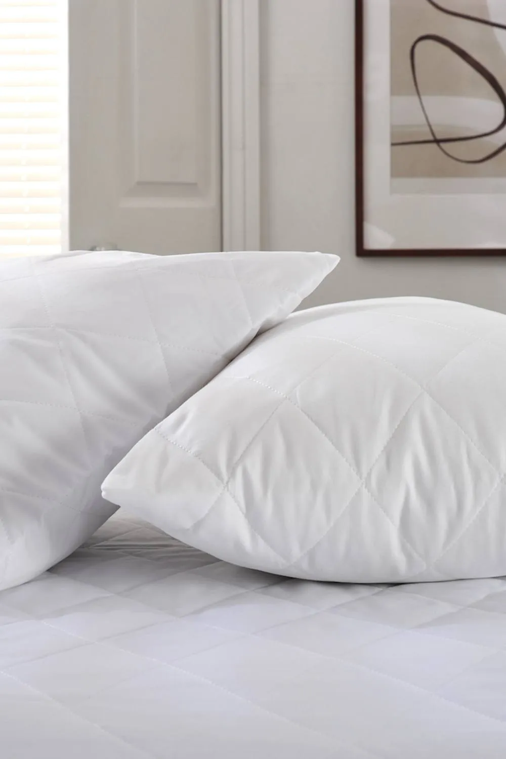 The Lyndon Company Quick Dry Quilted Pillow Protector | Deyongs 1846 in White