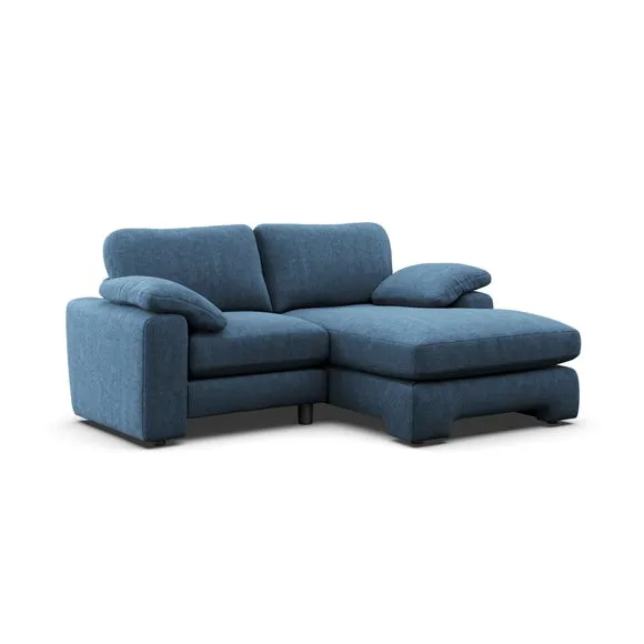 Magnus Vintage Soft Chenille Corner Chaise Sofa 6
