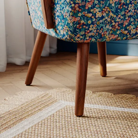 Eliza Harriet Meadow Print Wooden Occasional Armchair 5