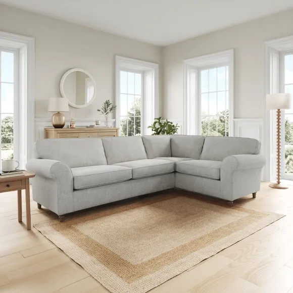 Flori Soft Chenille Corner Sofa 1