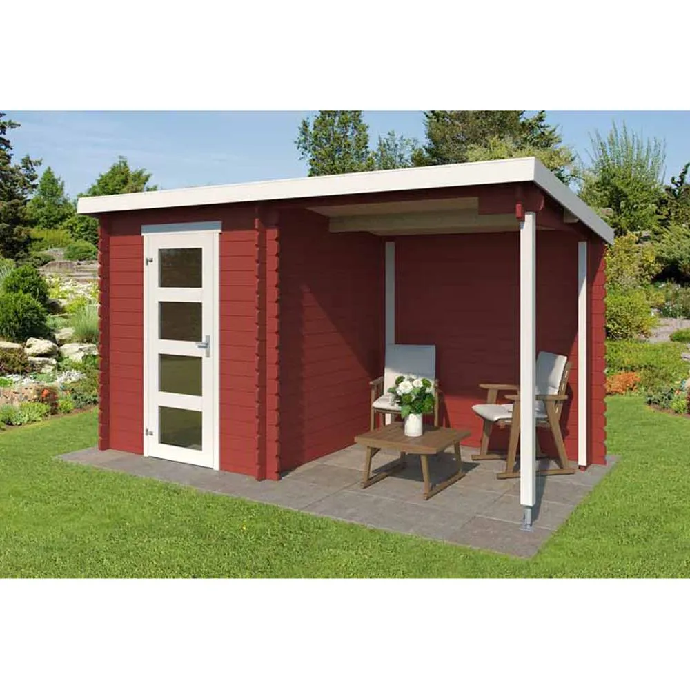 Lasita Maja Ltd Jelle 175 Plus-Log Cabin, Home Office - L390xW214.4xH210.9 cm in Brown 4