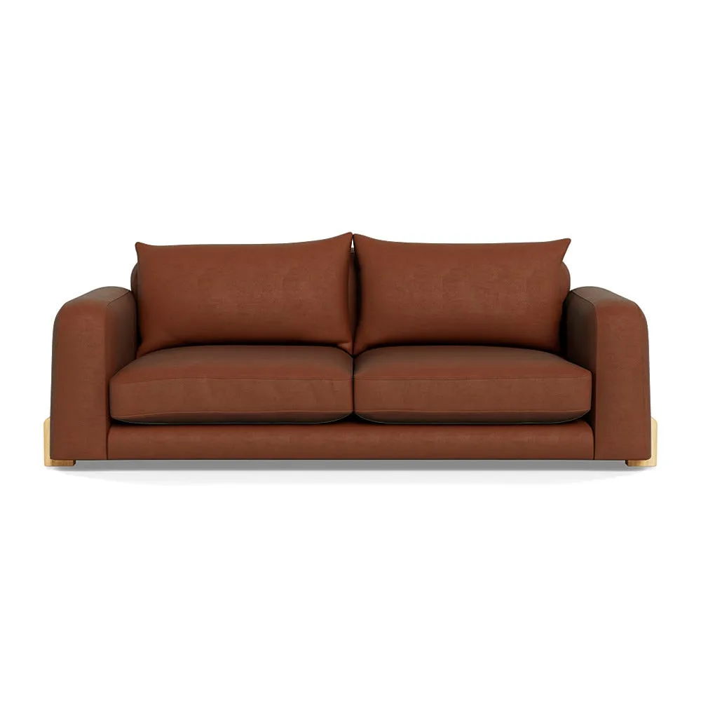 Heal's Nuvola 4 Seater Sofa Smart Luxe Velvet Tawny Natural Feet 1