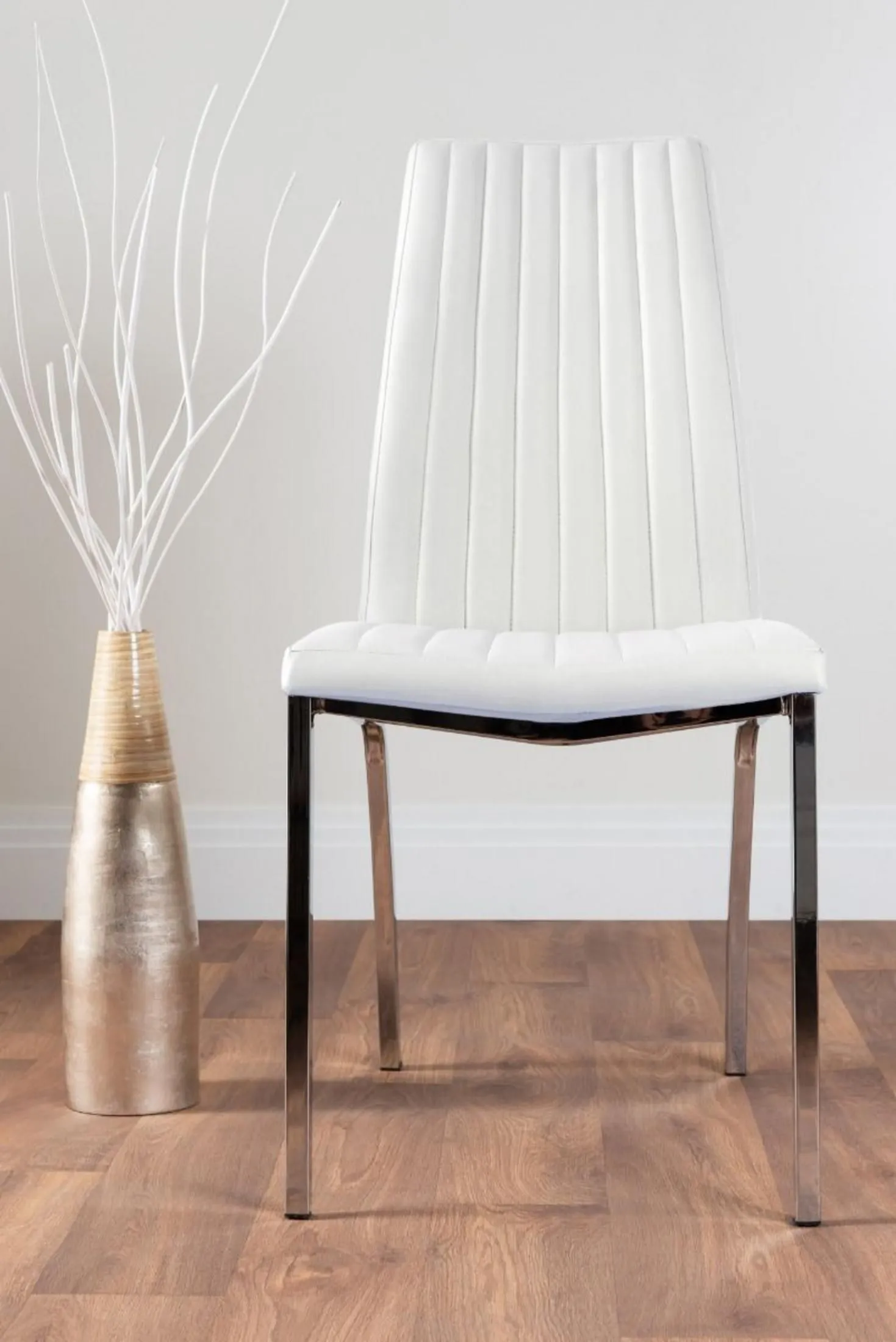 FurnitureboxUK Giovani 4 Grey Dining Table & 4 Isco Chairs in Off-White 6