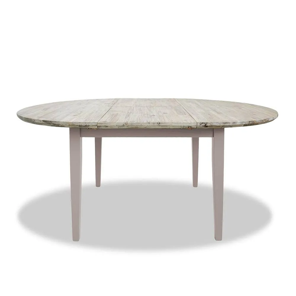 Statement Furniture Florence Round Oval Extendable Kitchen Dining Table in Taupe 1