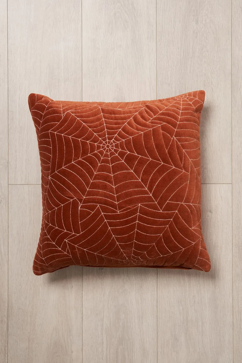 BHS Halloween Cobweb Cushion in Orange 3