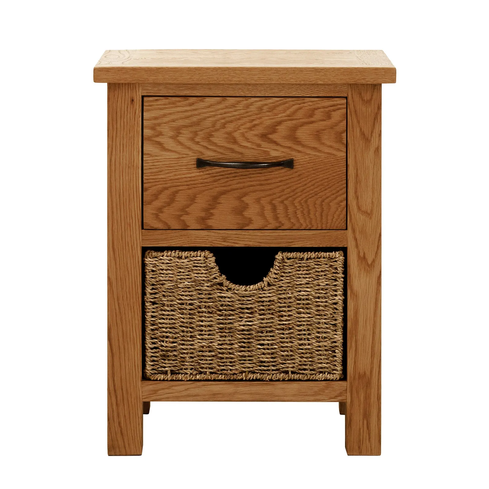Sidmouth Oak 2 Drawer Bedside Table Natural