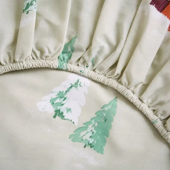 Ski Scene Fitted Sheet 3