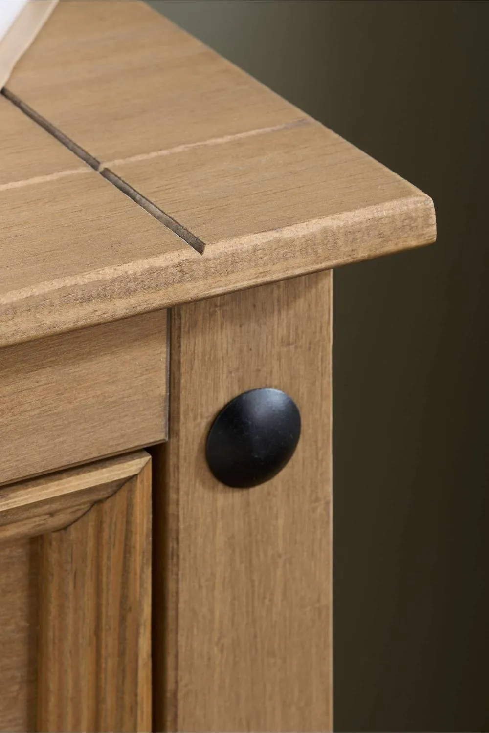 Birlea Corona Large 1 Door 1 Drawer Bedside Cabinet Bedside Mexican Chest in Natural 2