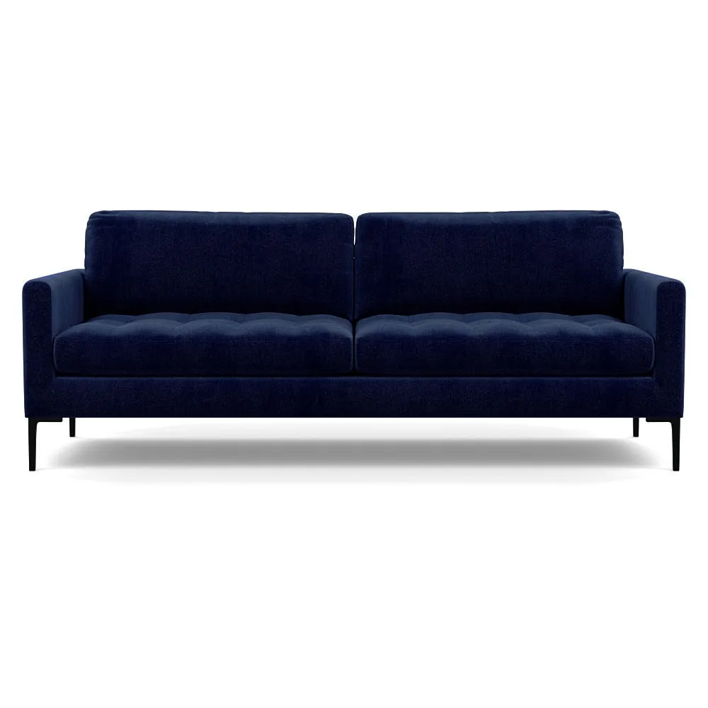 Heal's Eton 4 Seater Sofa Smart Luxe Velvet Midnight Black Feet 1