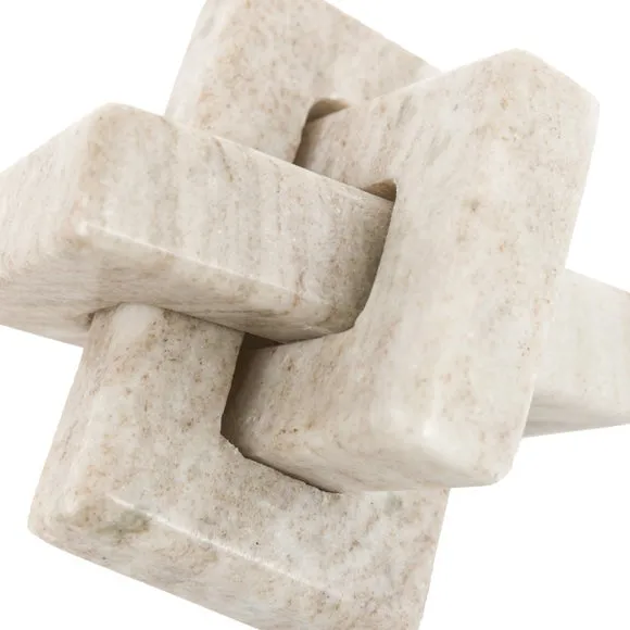 Cedar & Sage Amadora Marble Square Link Ornament 2