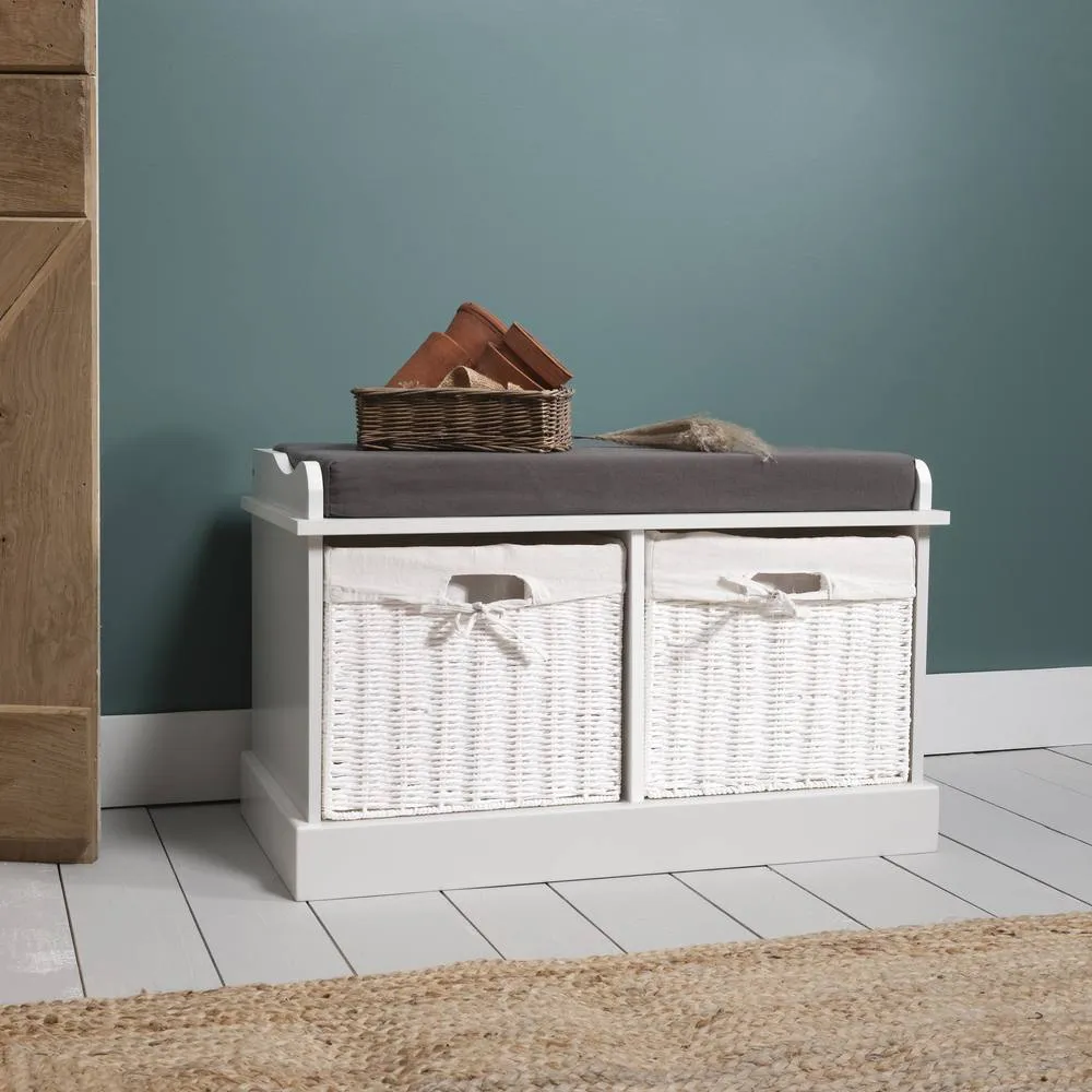 Nöa and Nani Stockholm Storage Bench in White 3
