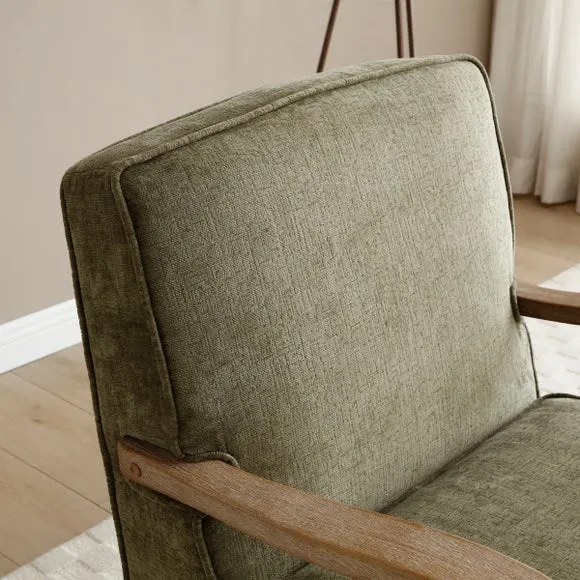 Esme Distressed Chenille Occasional Chair 2