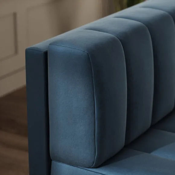 Amali Long Dining Bench, Matte Plush Velvet 3