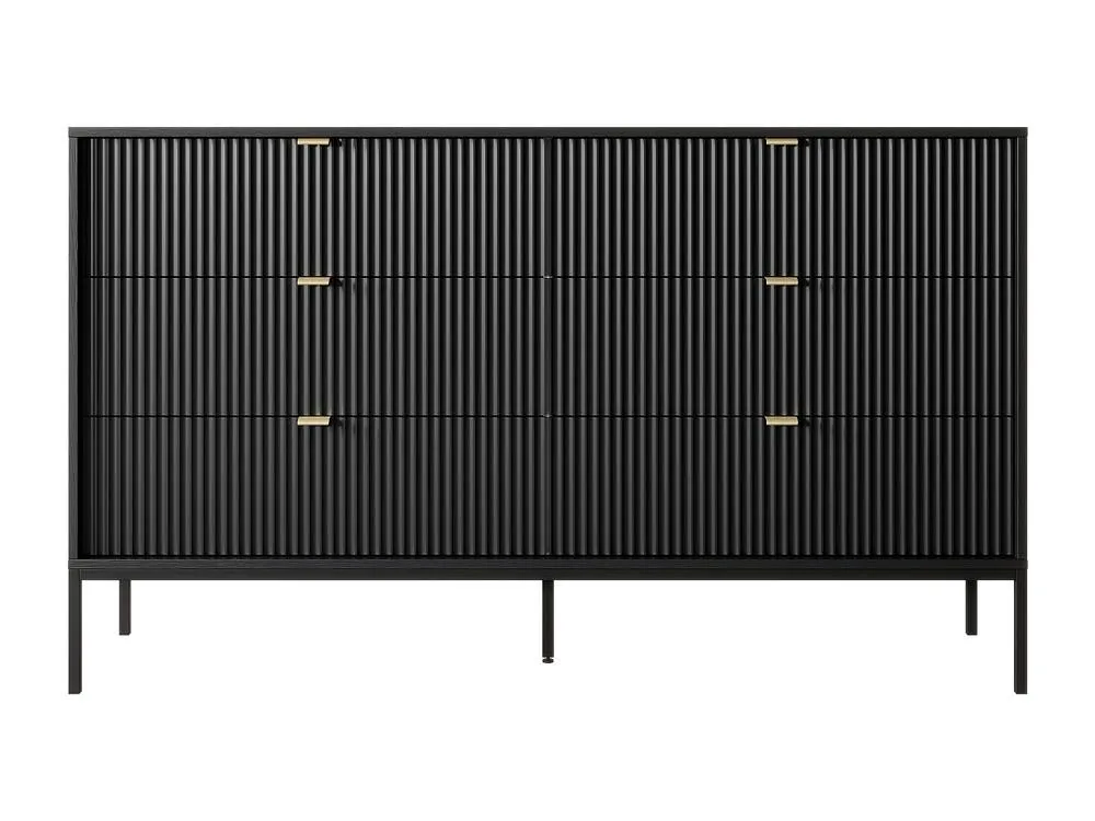 Vente-unique 6-Drawer Chest Of Drawers - Black - LIOUBA 6
