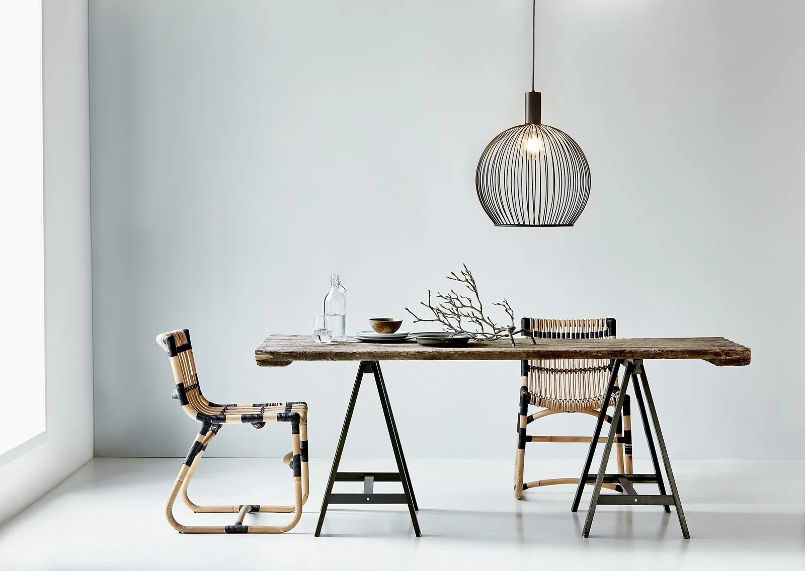 Nordlux Modern Indoor Pendant Light Black Metal E27 chrome socket - Mains Powered, IP20 2
