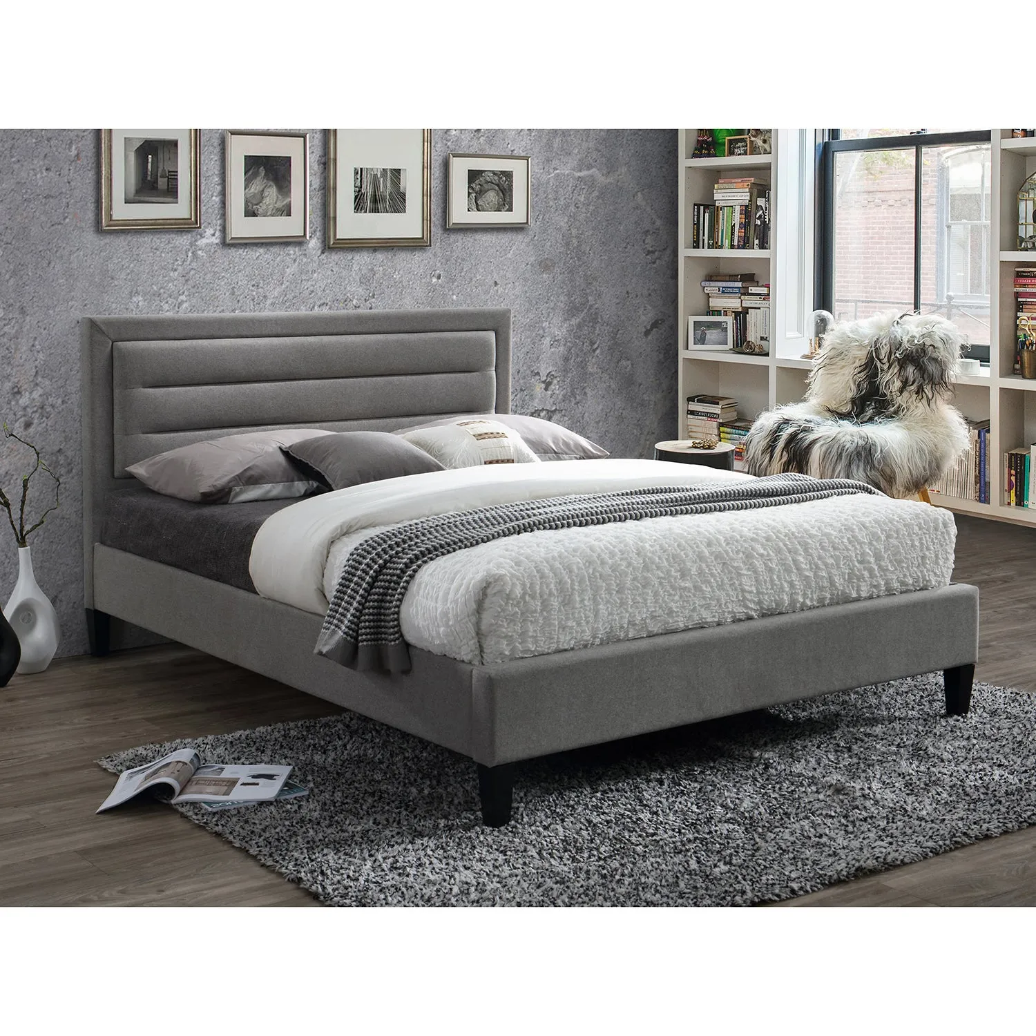 Picasso Grey Bed Frame Grey