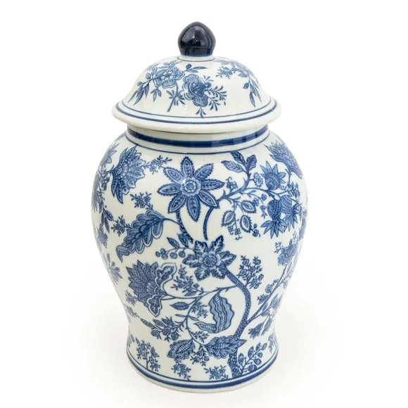 Blue & White Ceramic Ginger Jar 2