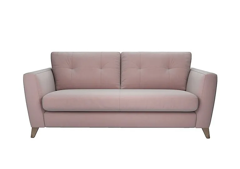 Hermione 3 Seater Fabric Sofa - Cotton Candy