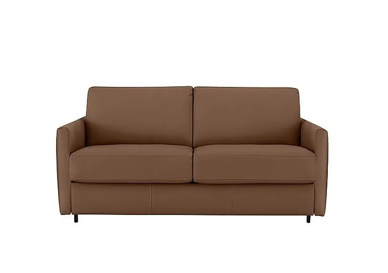 Alcova 2.5 Seater Leather Sofa Bed with Slim Arms - Sofas and Armchairs - In Time for Christmas