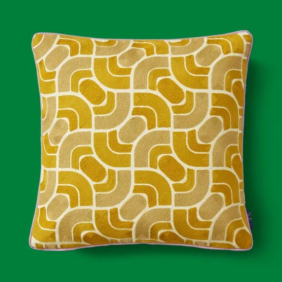 Sophie Robinson Wave Stitch Crewel Square Cushion 3