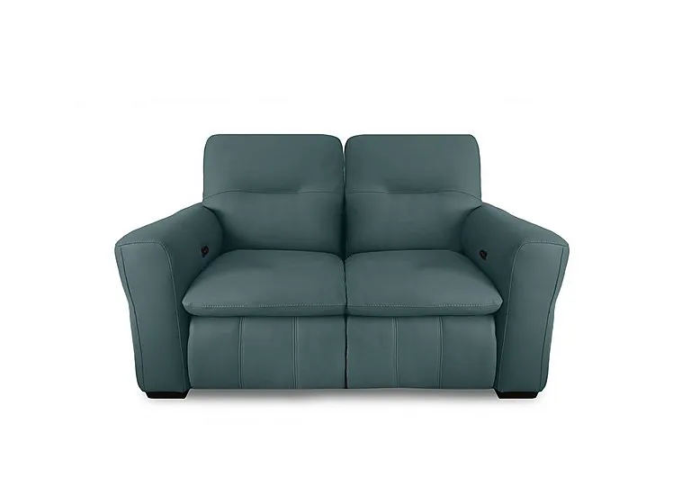 Restore 2 Seater Leather Power Recliner Sofa with Power Headrests - Lake Green