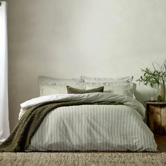 Yard Hebden Reversible 100% Cotton Duvet Cover & Pillowcase Set 1