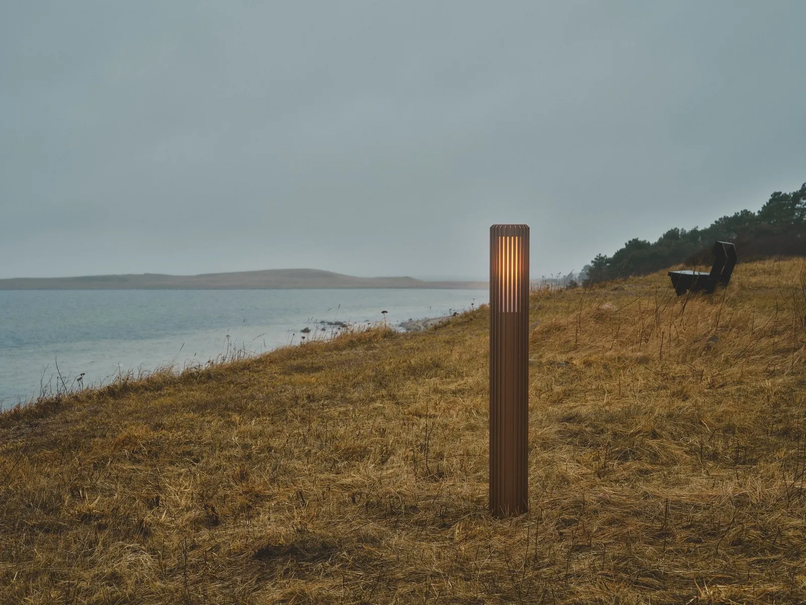 Nordlux Aludra Outdoor Post Light Brown Metal Garden E27 IP44 Mains 2