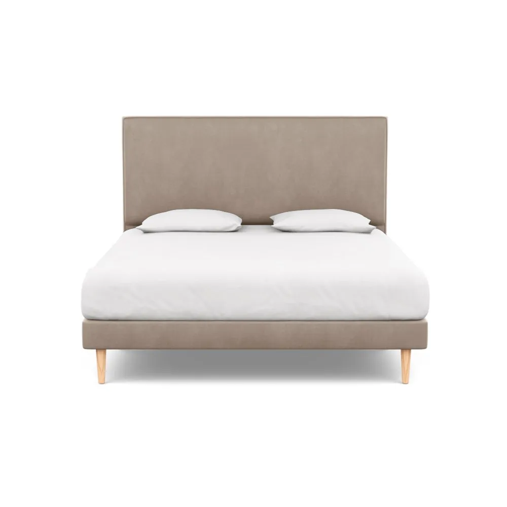 Heal's Heal's Shallow Divan Super King Varese Velvet Dove Light Stem Feet