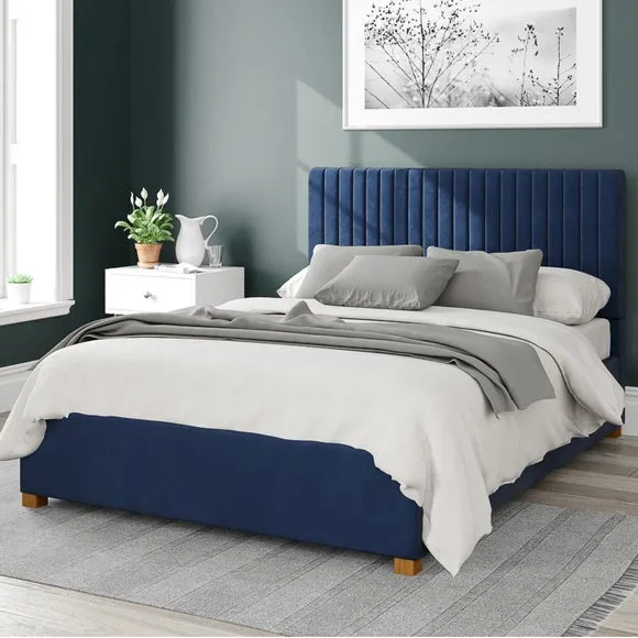 Grant Plush Velvet Ottoman Bed Frame 1