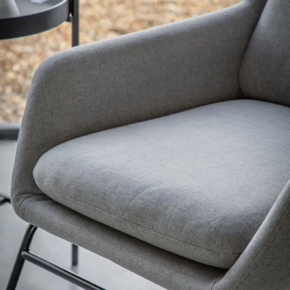 Floris Metal Frame Fabric Accent Chair 2