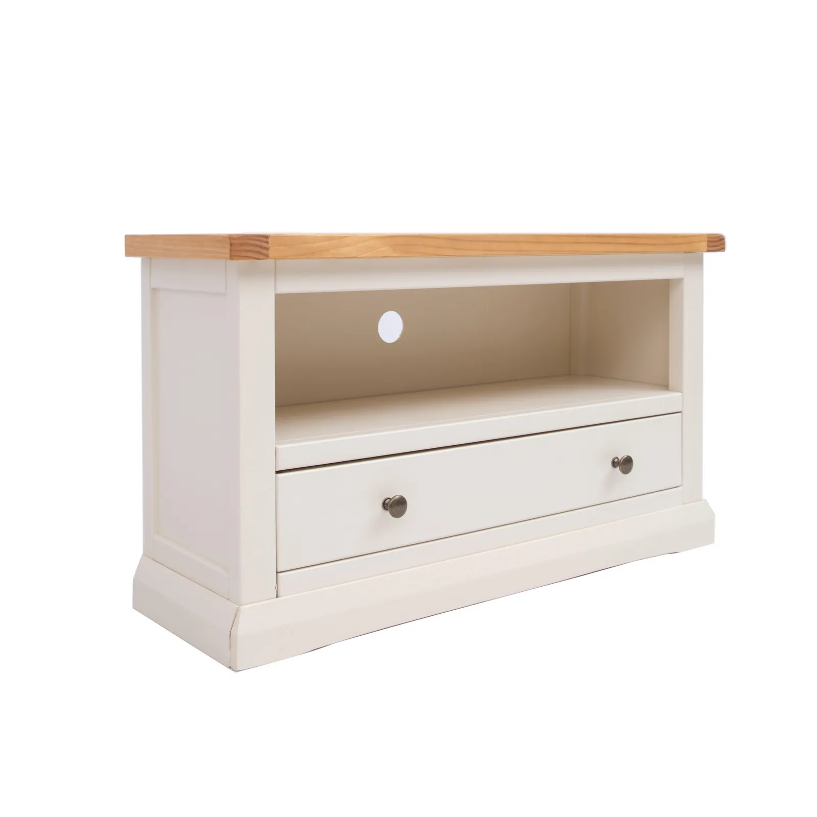 Cabinet Bits Castelli Off-White 1 Drawer TV Cabinet Brass Knob 2