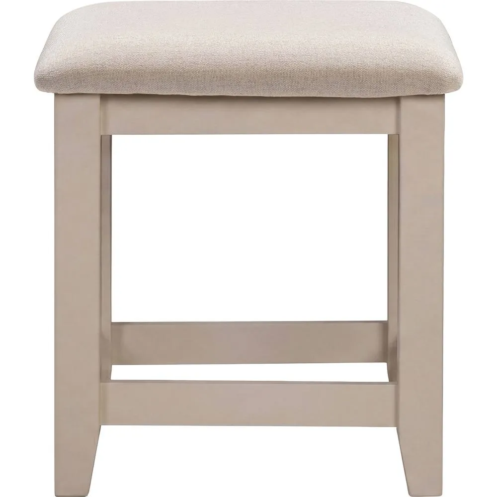 Seconique Windsor Dressing Table Stool (Fully Assembled) - Putty/Oat Fabric in Beige 2