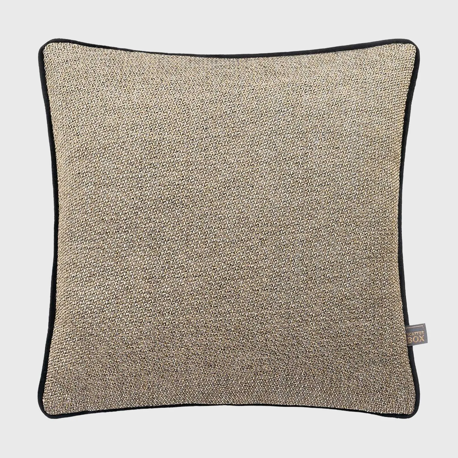 Gold & Black Piped Cushion, Square | Barker & Stonehouse