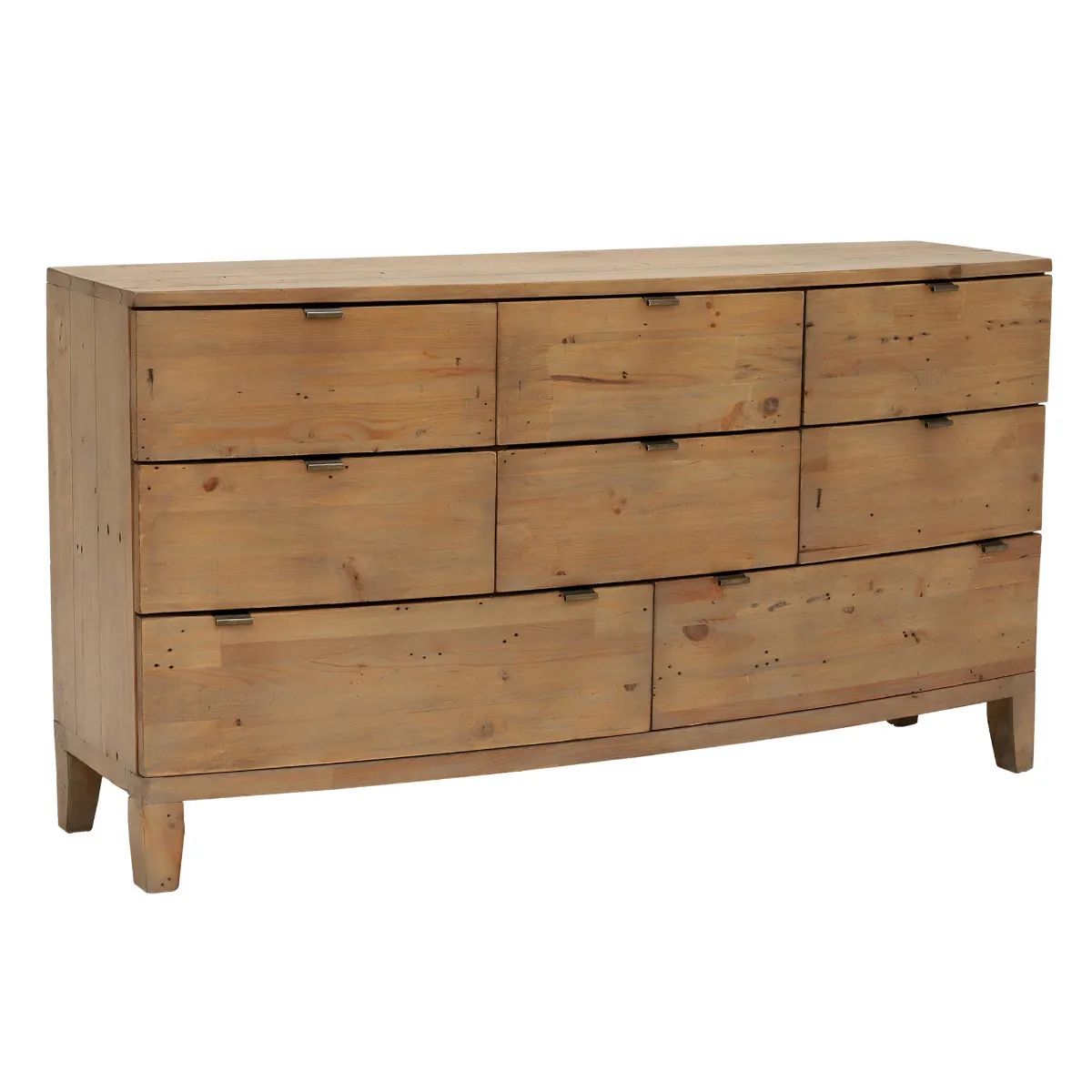 Rye Reclaimed Wood 8 Drawer Dresser Cabinet