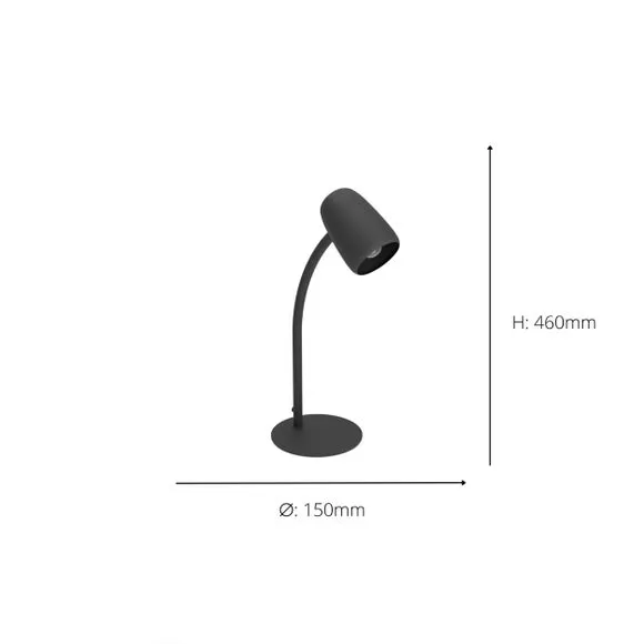 EGLO Carlo Modern Flexible Desk Lamp 4