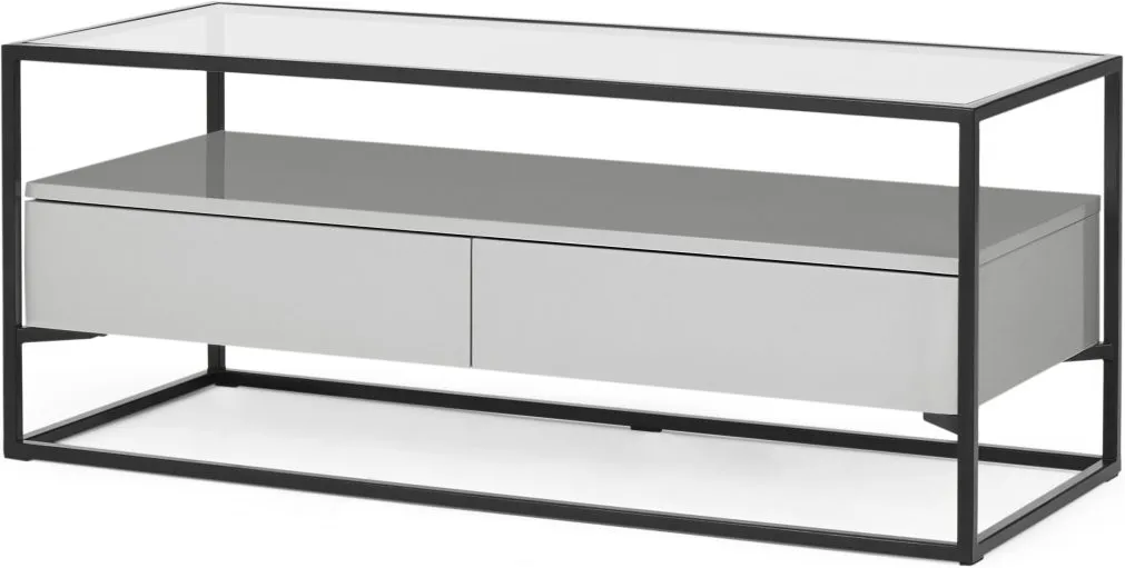 Jaxta Media Unit, Grey and Glass
