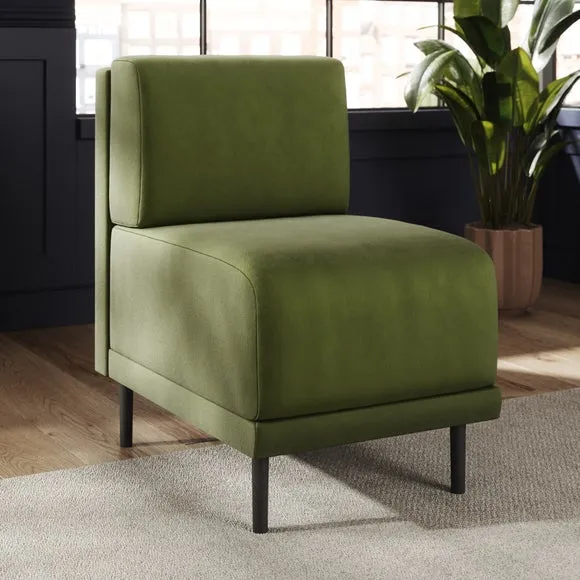Mae Small Dining Bench, Matte Plush Velvet 2