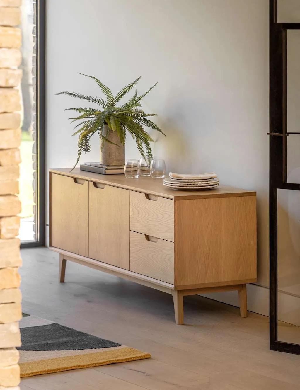 Gallery Direct Nord Extra Large Low Sideboard Oak