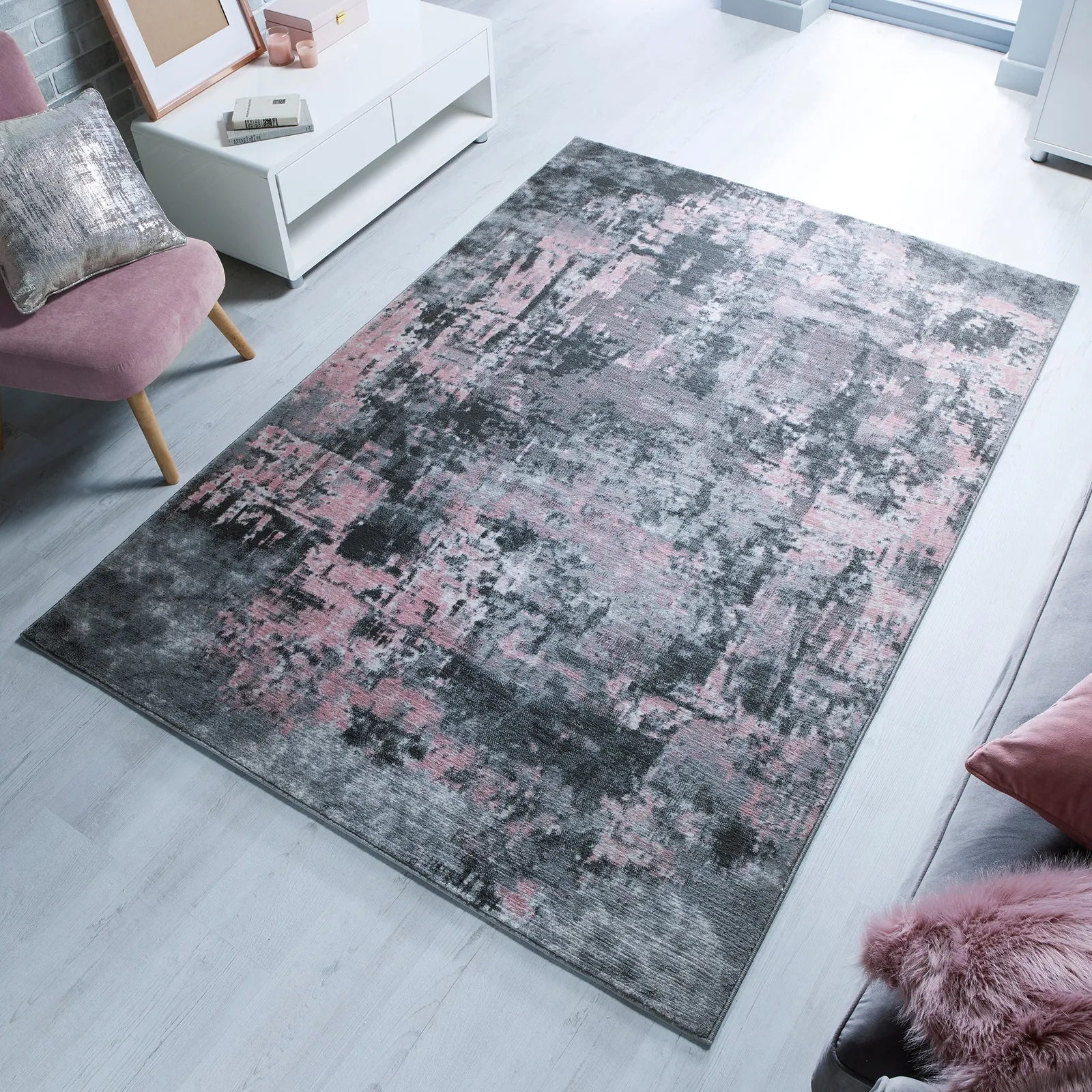 Wonderlust Rug Pink/Grey