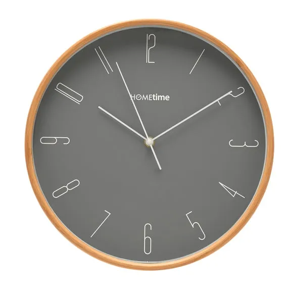 Hometime Bamboo Round Wall Clock 1