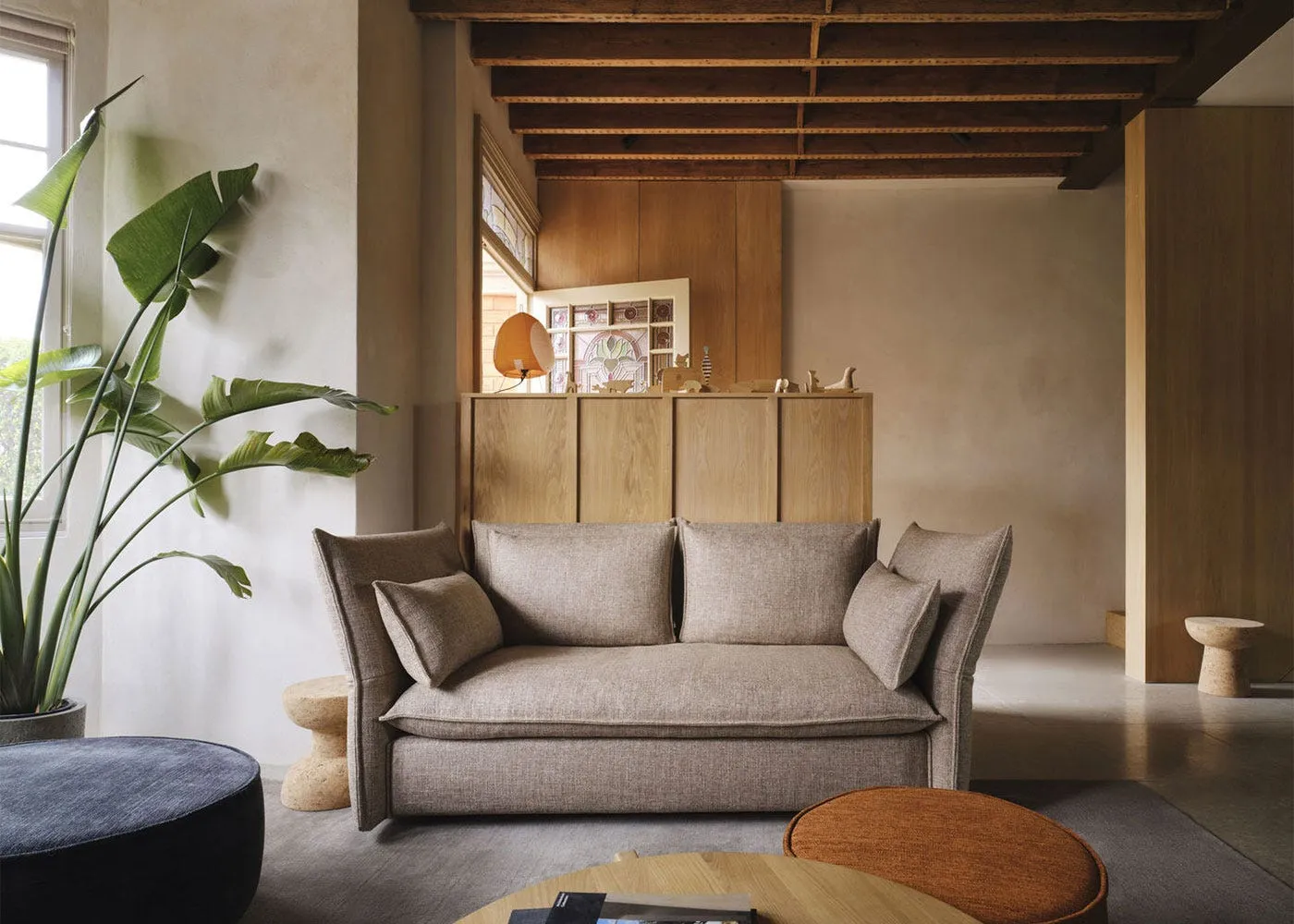 Vitra Mariposa 2 Seater in Iroko 08 Dark Grey 3