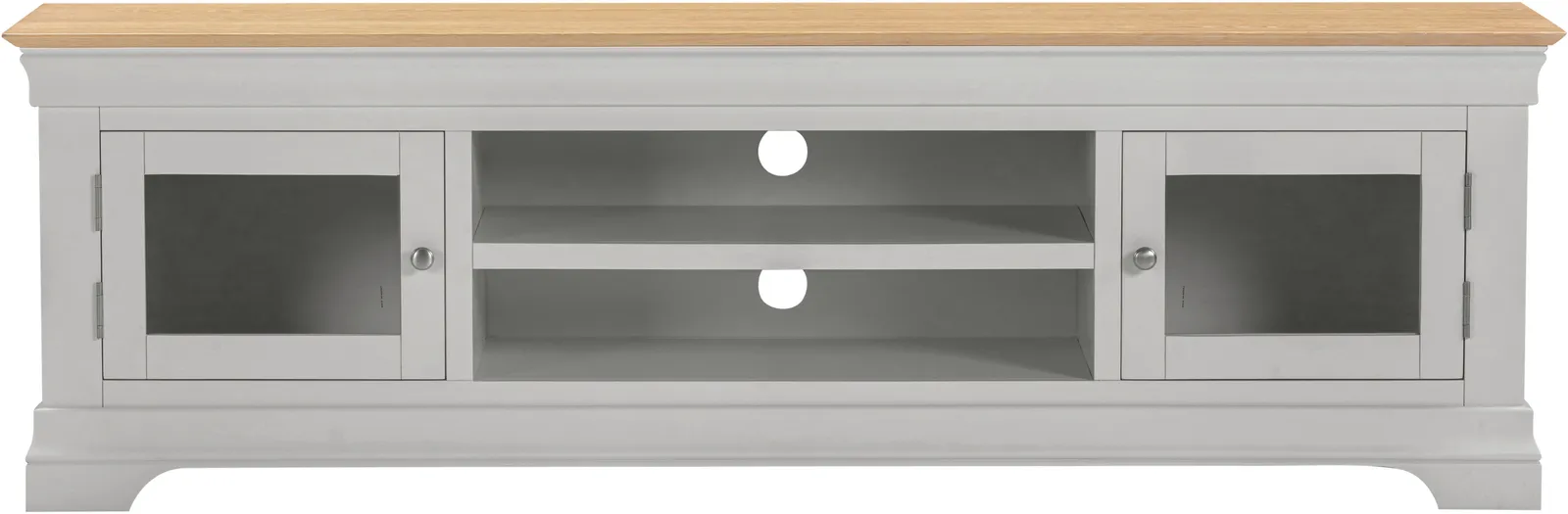 Seconique Bordeaux TV Stand (Fully Assembled) in Light Grey 3