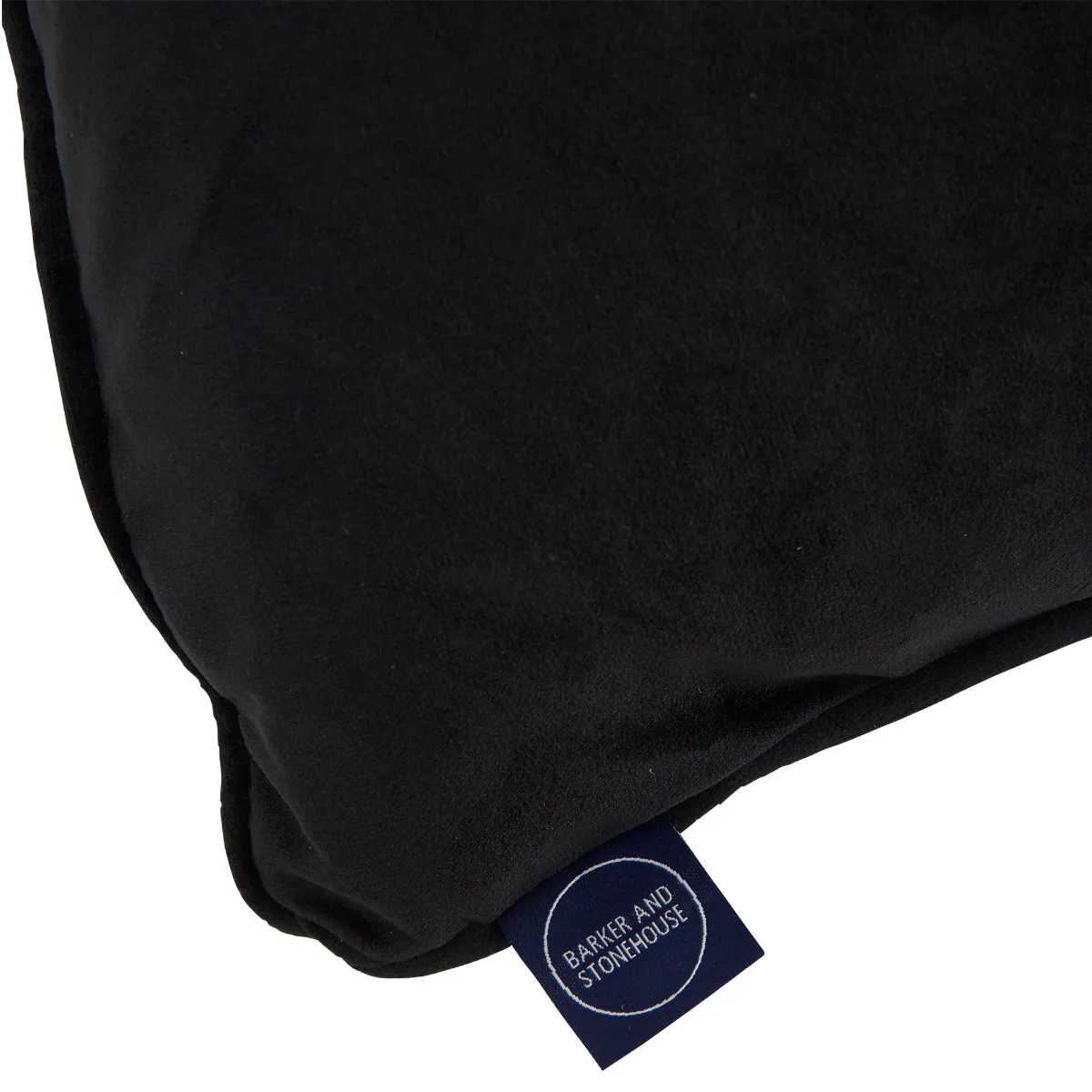 Plush Jet Cushion, Square Fabric | Barker & Stonehouse 2