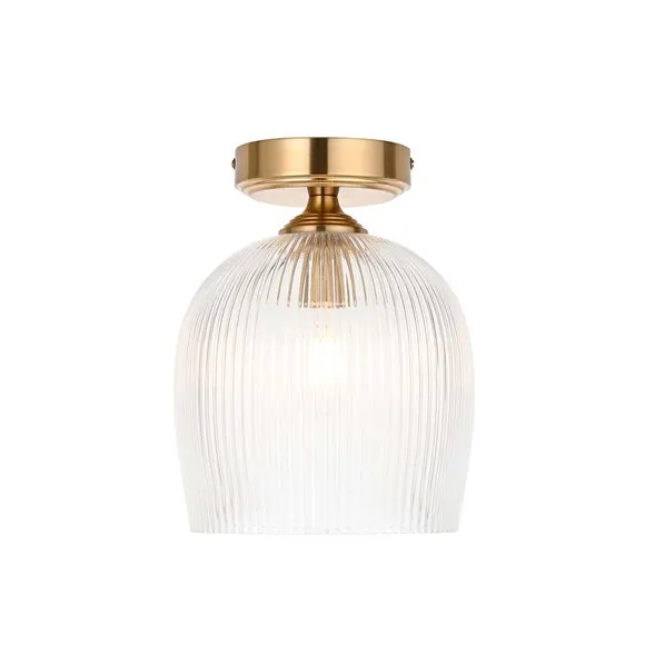 Vogue Leroy Ribbed Flush Ceiling Light 5