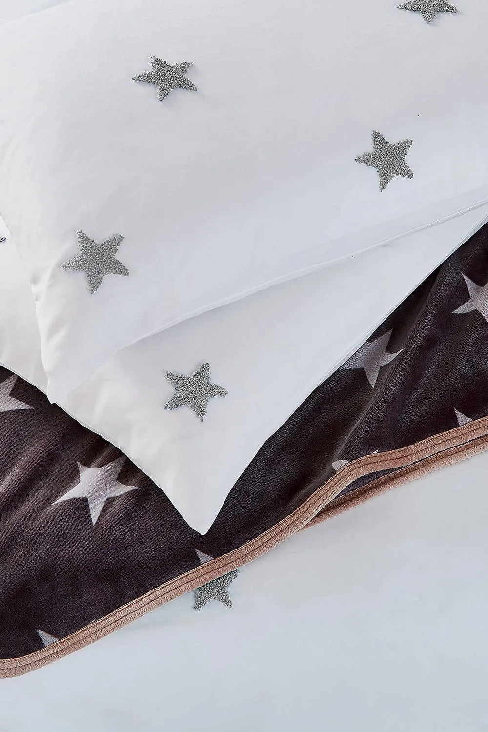 Helena Springfield 'Tufted Star Grey' Duvet Cover Set in White 5
