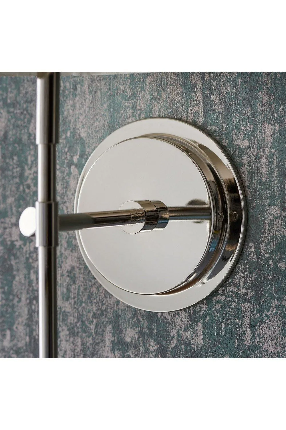 Netlighting Rennes Fitting Only Wall Lamp Bright Nickel Plate in Grey 6
