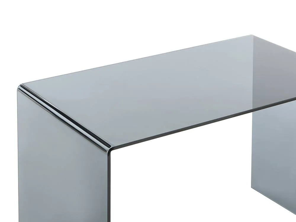 Vente-unique Desk - Smoked Toughened Glass - Black - ELSTRON in Clear 6